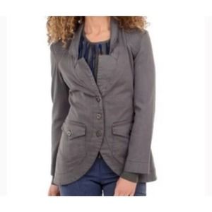 PRAIRIE UNDERGROUND Gray Cotton Twill Vernacular Blazer Jacket XS